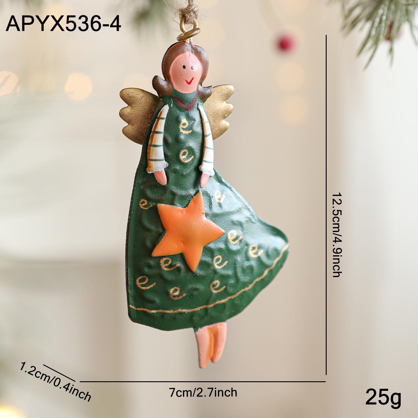

Retro Distressed Wrought Iron Christmas Angel Girl Ornament