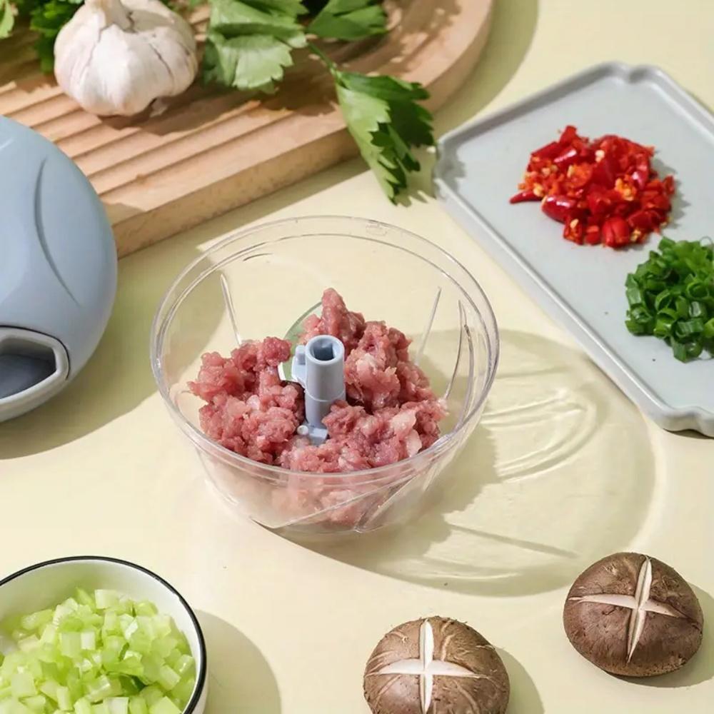 1 Stück 500ML Haushalt Küche Knoblauchhacker Püriert Handgezogen Fleischwolf Multifunktionales Gemüse