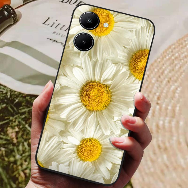 Etui do Realme 10 4G Czarne Miękki Silikon Odporne na Wstrząsy Pokrowiec do Telefonów Realme 10 2022 Realme10 C33 C 33 4G Ochronne Fundas