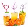 10PCS PET Straws, Reusable Curved Creative Shapes Fun Straws, for Kids Adults Party Games Smoothies Juice Drinks