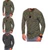 Mens Long Sleeve Oneck Tshirt With Unique Pattern And Comfortable Fit In Multiple Colors