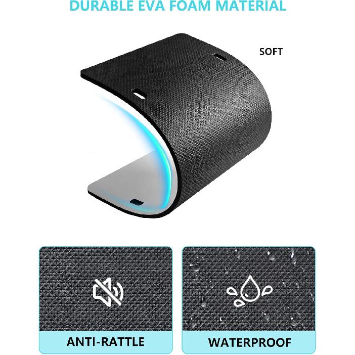 License Plate Anti Rattle Pads 2 Pack - EVA Foam Shockproof Padding For Noise Reduction & Protection, Universal Fit 12X6 US Cars/SUVs (Pads)
