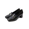 Vivian Loafers with Chunky Heels and Square Toes