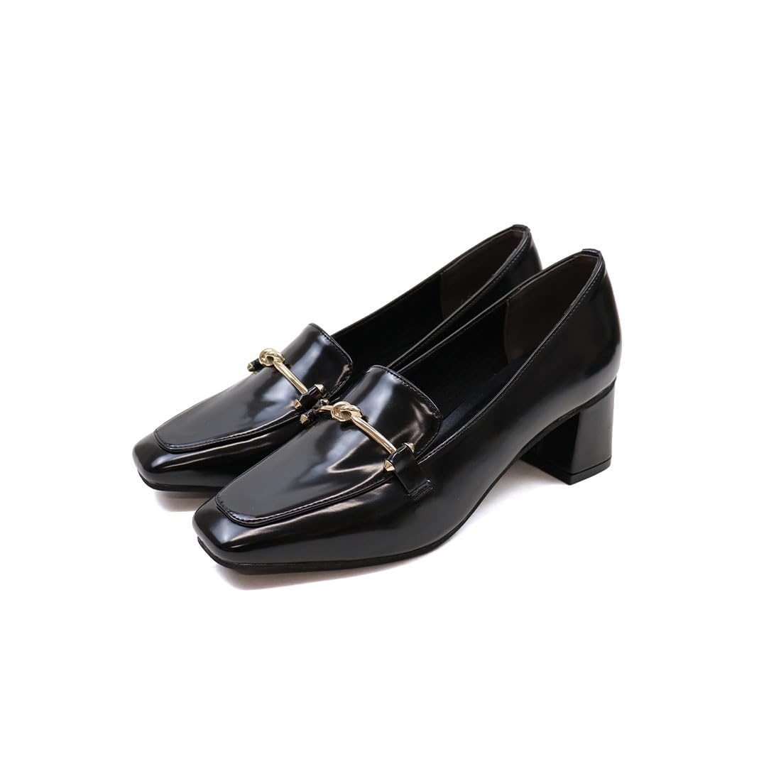 

Vivian Loafers with Chunky Heels and Square Toes