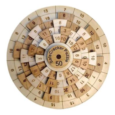 Creative Turntable Huarong Road Number Wooden Intellectual Puzzle IQ Games Montessori Educational Toys Rompecabezas Niño