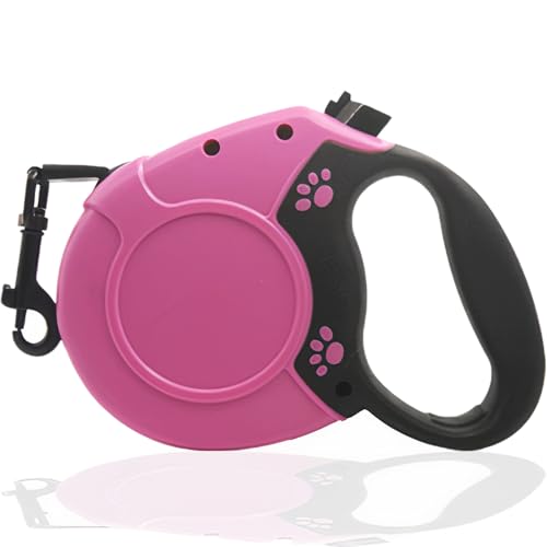 

Rikopin Retractable Dog Lead, 8m, Retractable, 40kg Weight Capacity, Lightweight, 380g, with Length Lock, Perfect for Walking (Pink)