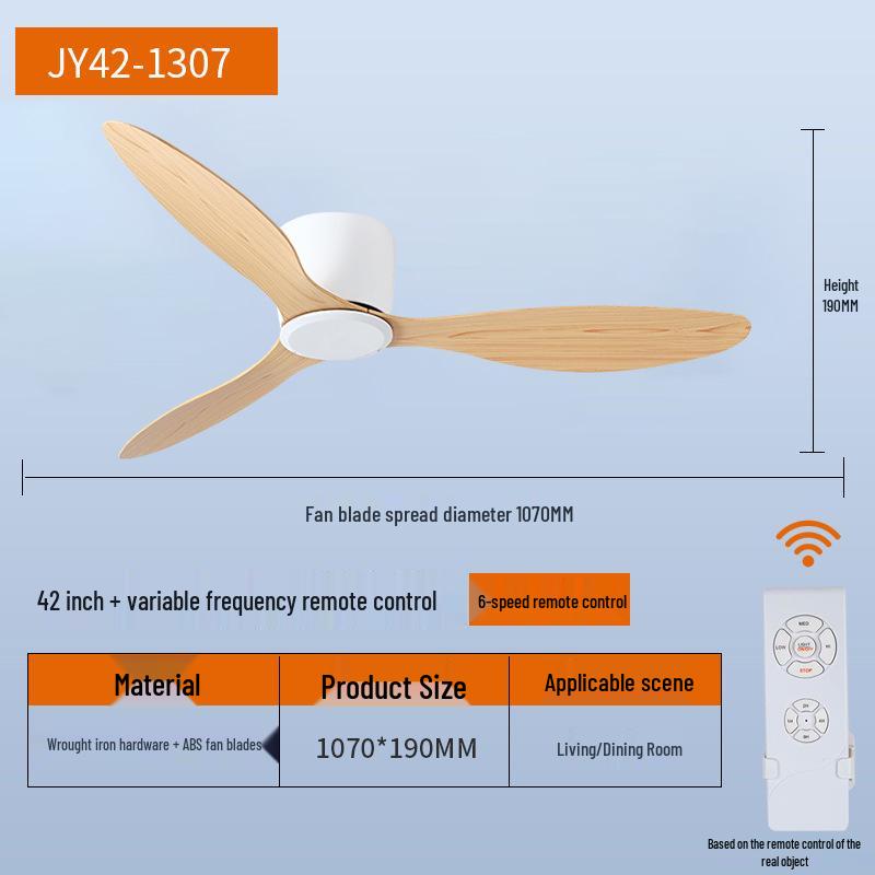 Nordic Minimalist LED Ceiling Fan with Remote Control for Living Room, Study, or Restaurant