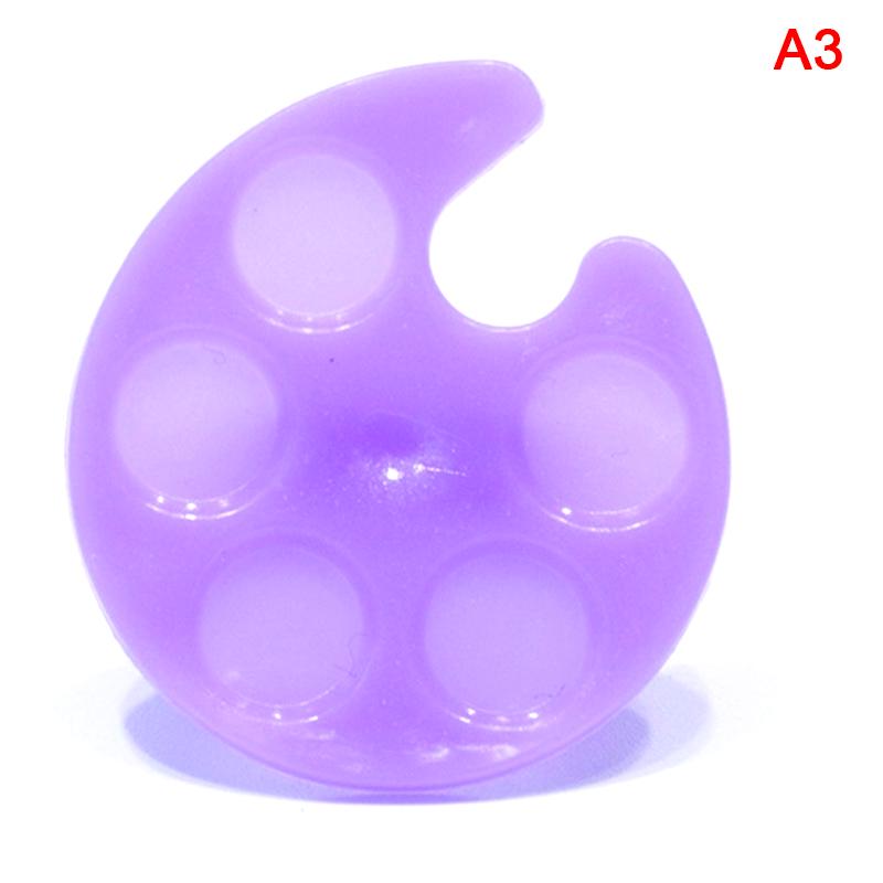 Palette Mini Nail Art Plastikschale Fingerring Acrylmalerei Zeichnungshalter