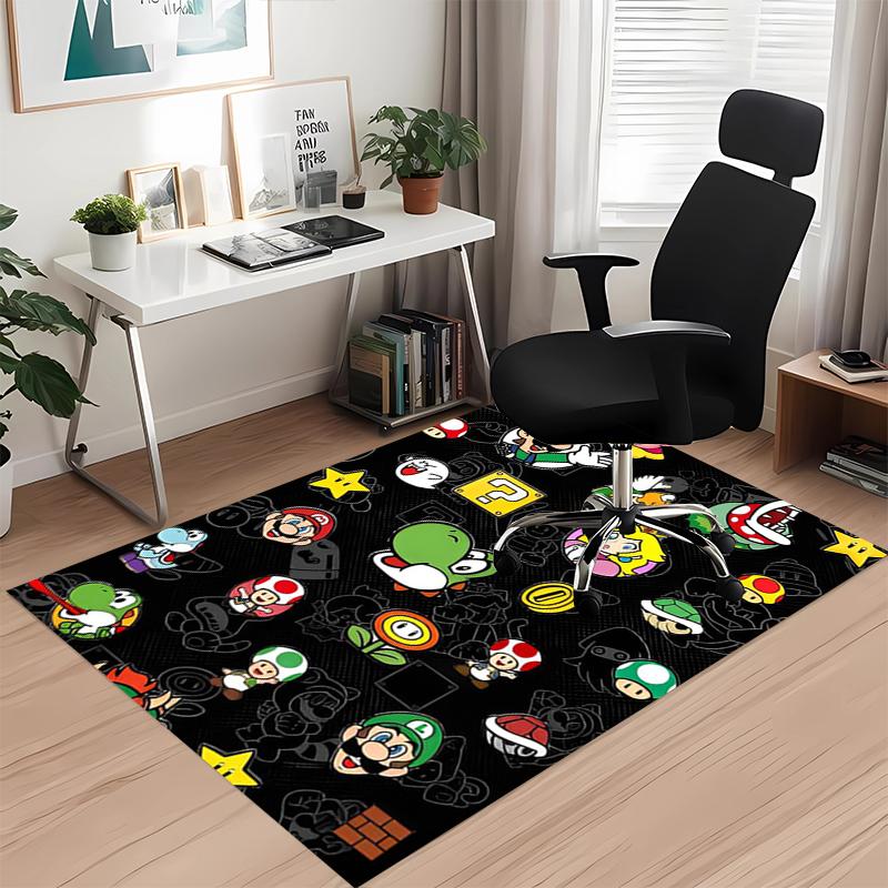 Mario Printed Carpetrugfor Office Chair Living Room Bedroom Kitchen Room Decor Gifts