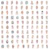 100 Bikini Girls Graffiti Stickers Mobile Phone Skateboard Water Cup Decorative Stickers Waterproof Creative Stationery Stickers