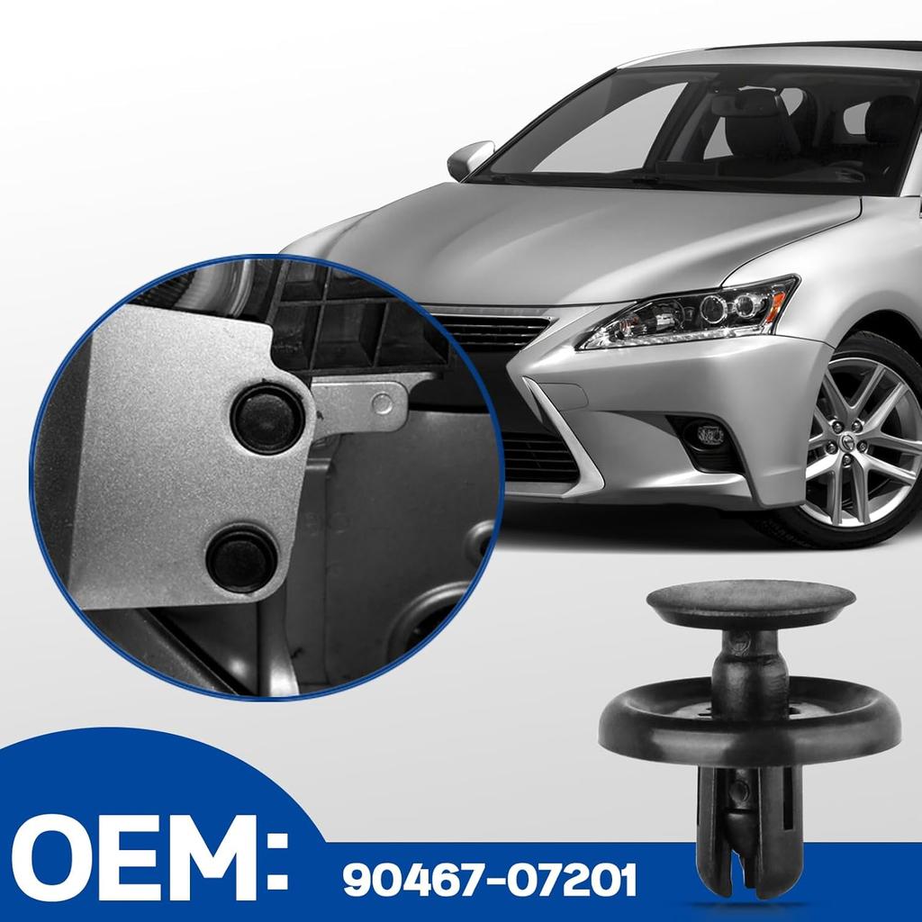 120 Pcs Engine Under Cover Push-Type Retainer Clips Compatible With Toyota Lexus Camry Corolla Body Clips Replace 90467-07201 With Tool
