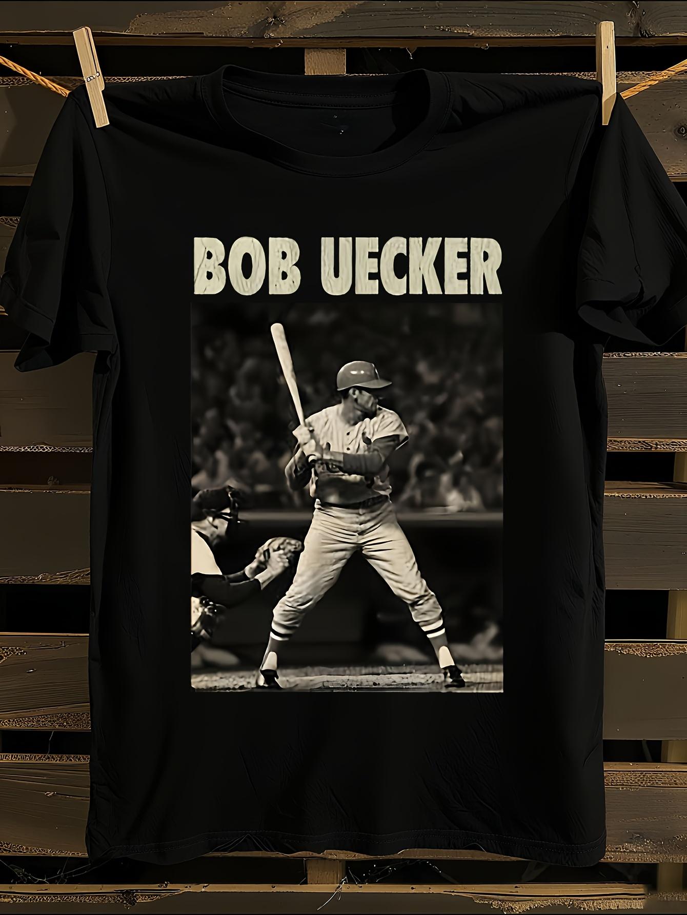 Bob Uecker Signature Name Iconic Baseball Photo Tshirt L