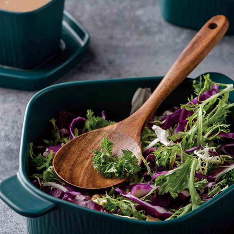 1Pc Wooden Spoon Kitchen Rice Scoop Spatula Salad Serving Spoon Ladle Kitchen Cooking Mixing Spoon Tablespoon Wooden Tableware