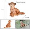 Oenux African Wild Animals Simulation Savage Cheetah Snow Leopard Jaguar Action Figure Figurines PVC Model Educational Kid Toys