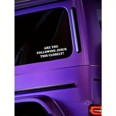 White Are You Follow Jesus This Close Vinyl Car Stickers For Car Head Design Modern Window Bumper Decor