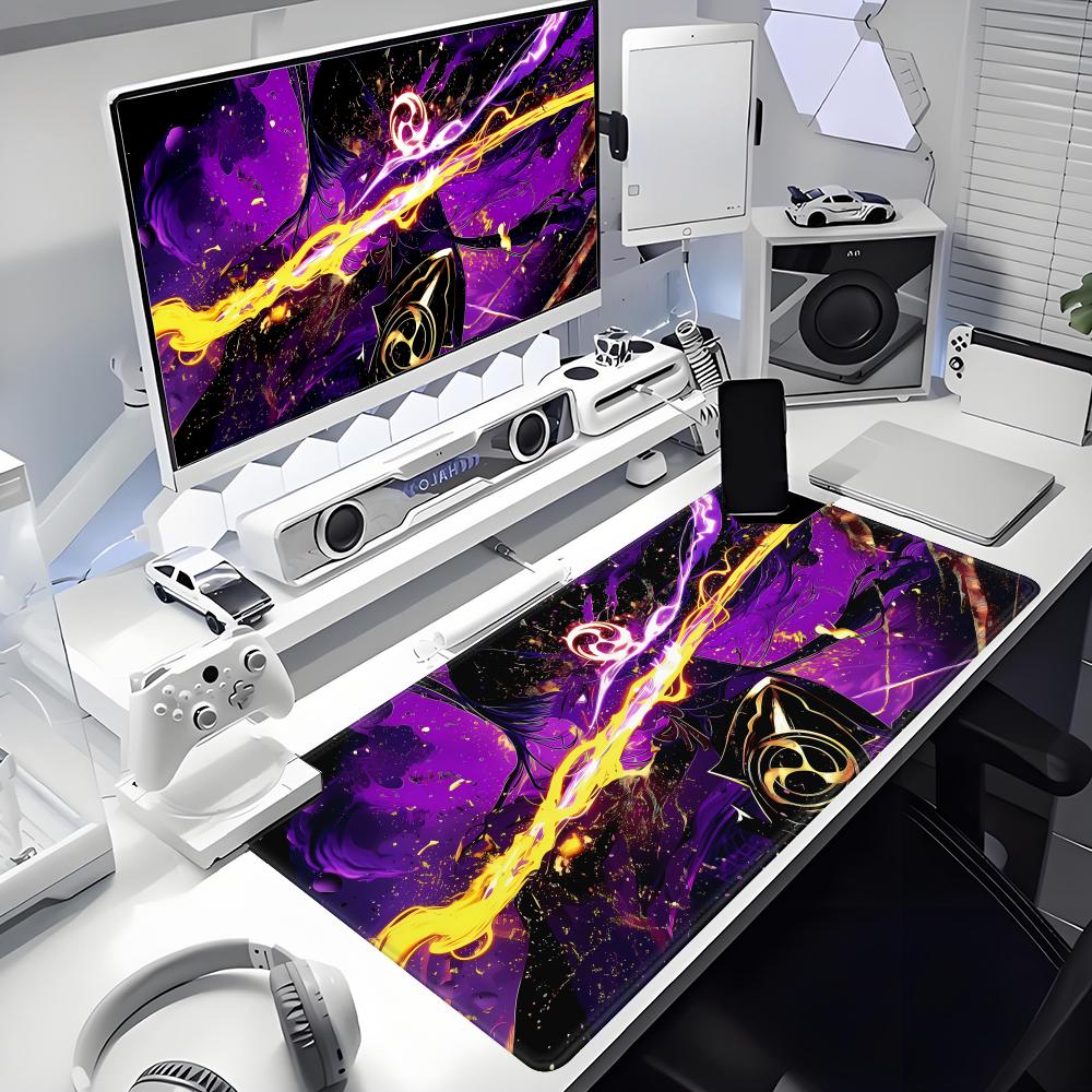 ESports Mousepad Genshin Impact Raiden Shogun Speed Mouse Pad Ultrafine Surface Desk Mat Setup Gaming Decoration Pc Gamer