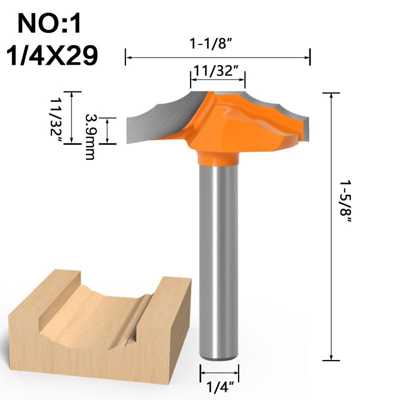 1/5pc 1/4inch 6mm Shank Woodworking Door Frame Lace Knife Door Engraving Profiled Lace Cabinet Engraving Knife Imported Milling Cutter