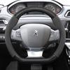 Housse de volant texturée fibre de carbone mate suédée adaptée pour Peugeot 206 208 3008 308 207 307 2008 508 5008 407 107 Partner Rifter