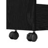 Narrow Storage Trolley Black Oak Effect