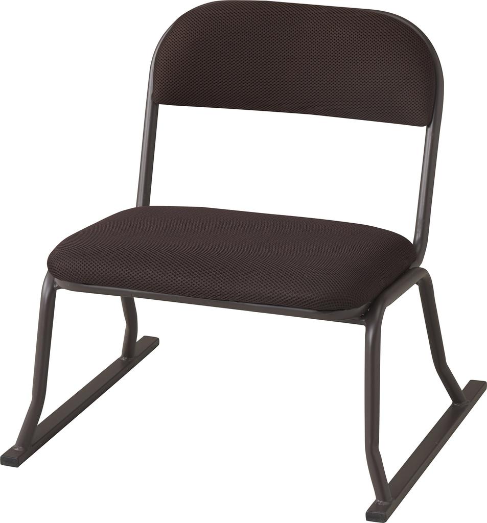 Pearl Metal High Seat Chair, Pipe, Stackable Mesh, Brown, N-8402