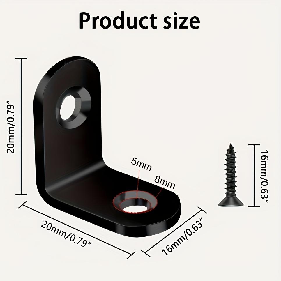 90pcs Set (30 Brackets with 60 Screws) L-Shaped Right Angle Support Bracket Accessories with Screws, Heavy-Duty Connection Bracket Connectors