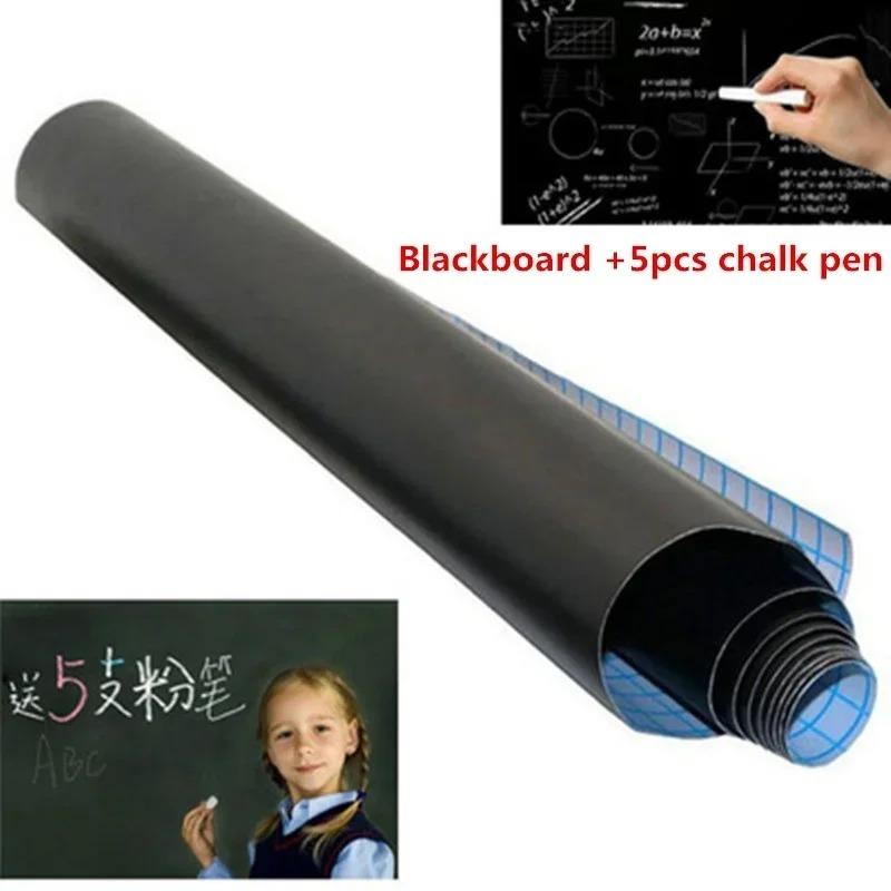 Vinyl Chalkboard 45CMx100CM Wall Stickers Removable Blackboard Decals Great DIY Gift for Kids Learning Presentation Supplies