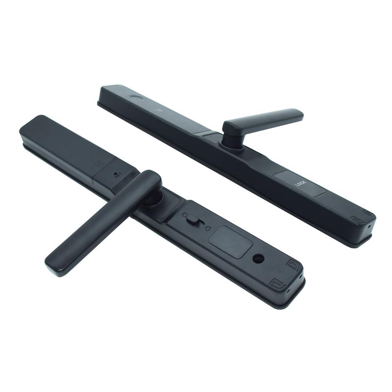 IP65 Waterproof Works With Tuya APP Smart Fingerprint Password RFID Card Lock For Pull Push Sliding Bridge Cutoff Aluminum Door