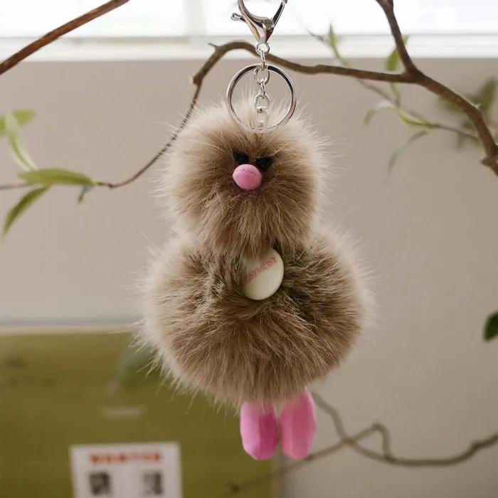 Ugly Bird Keyring - Ash Brown