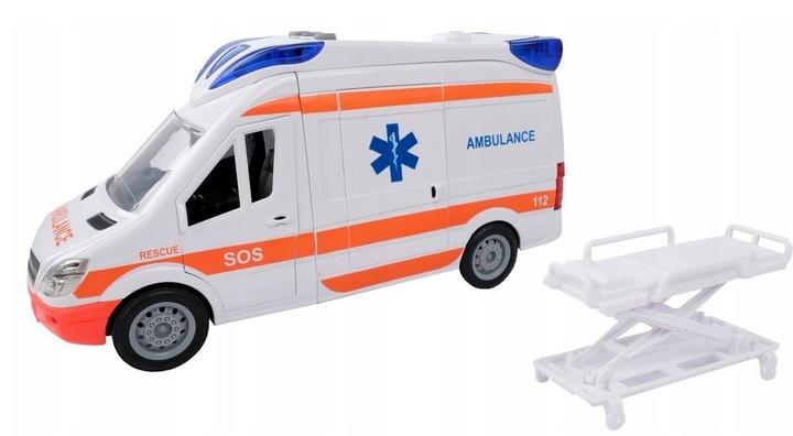 Auto Ambulans Van Światło Dźwięk Karetka Nosze