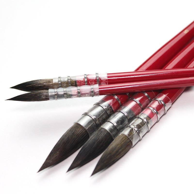 1 Pcs Squirrel Hair Artist Watercolor Brush Suitable for Watercolor Art Supplies Pointed Mop Pen