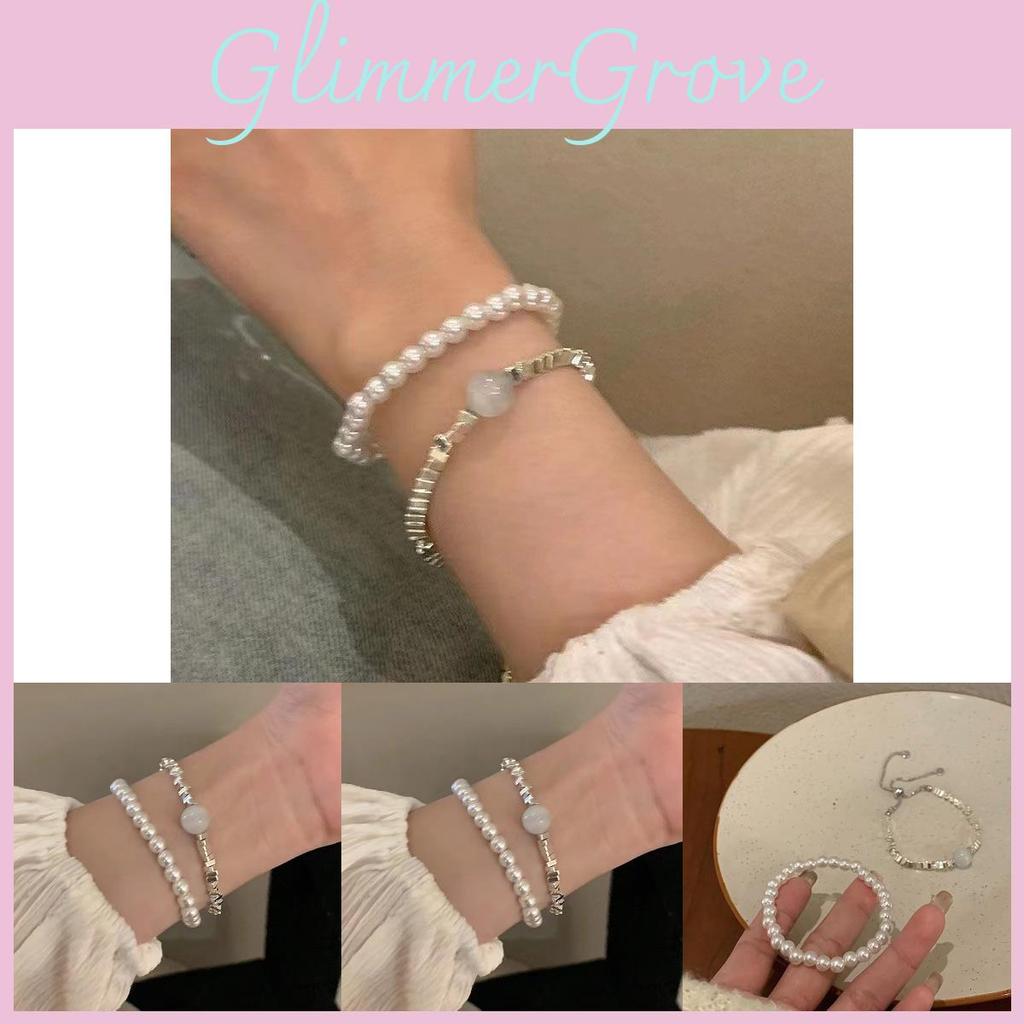 Silver Irregular Luxurious Pearl Bracelet Modern Chic Design For Special Occasions