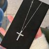 Collane Pendenti a Catena con Croce di Zircone per Donne Gioielli Vintage per Matrimonio Accessori Gioielleria