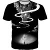 T-shirt Estiva da Uomo in Poliestere 3D Asciugatura Rapida Traspirante Manica Corta T-shirt Casual Colore Tie Dye T-shirt Estiva