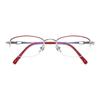 Reading Glasses Half-Frame Metal Reading Glasses Women  Presbyopia Eyeglasses Anti Blue-Ray Ultralight Eyewear