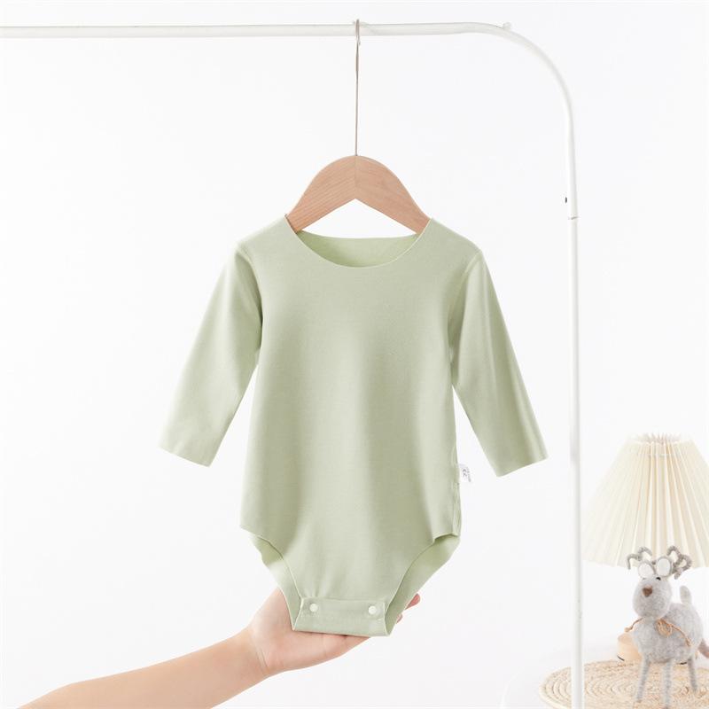 Baby Velvet Bodysuit Triangle Newborn Belly Cover Romper Soft Seamless Infant Crawling Jumpsuit Cozy Comfortable Essential
