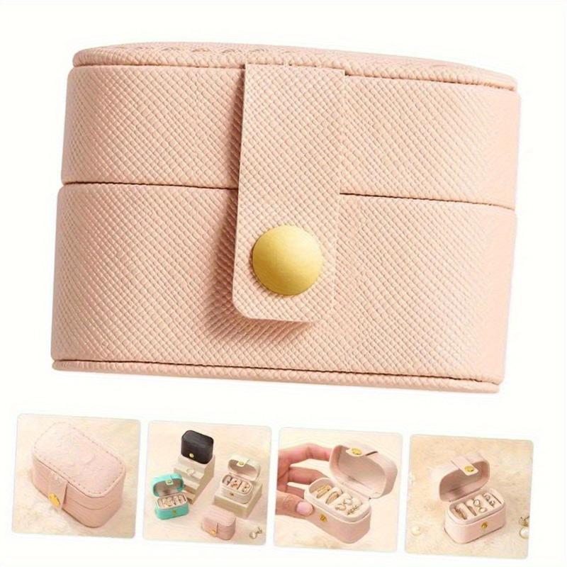1PC Mini Portable Jewelry Box – PU Leather Ring & Earring Storage! Compact Ornament Case for On-the-Go