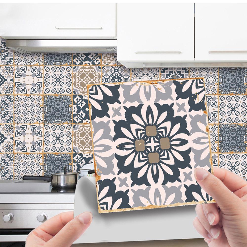 Add a Touch of Elegance PVC Tile Stickers for Smooth and Flat Surfaces 24 Pieces for 0 59 Square Meters Cut to Any Shape
