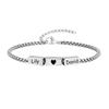 Personalisierte Namens-ID-Armbänder für Männer Jungen, Nie verblassende Edelstahl-Kette Armband, Jubiläum Valentinstag Geburtstagsgeschenke