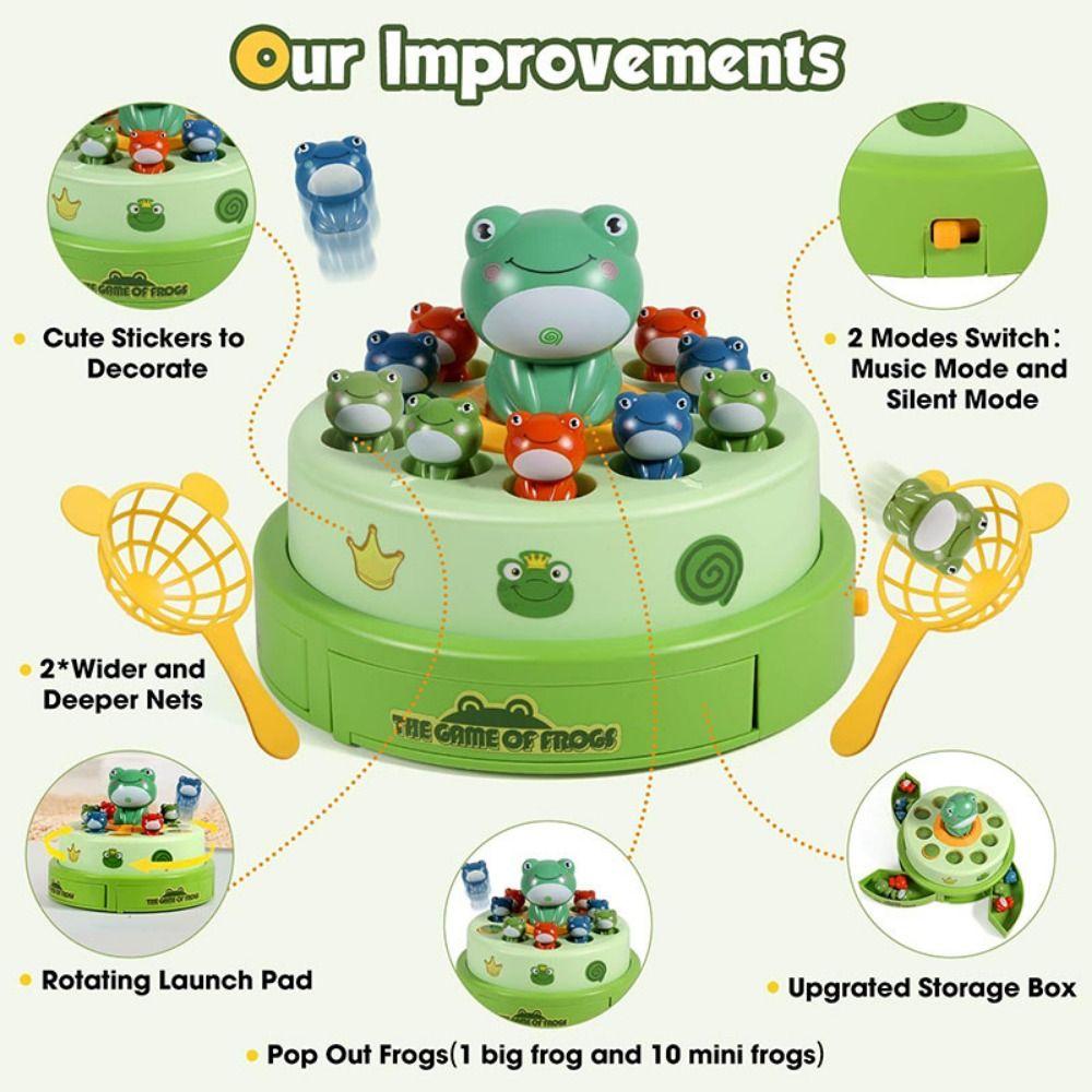 Interactive Training Catching Music Games Electric Music Light Frog Pop Up Game  Party Games