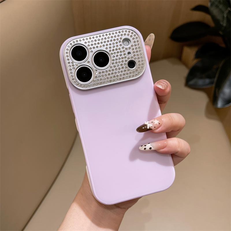 For iPhone 17 Pro Max Luxury Diamond Skin Phone Case For iPhone 17 16 15 14 13 12 11 Pro Max Lens Protective Cover