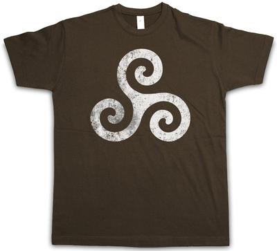 CAMISETA SÍMBOLO TRISKELION Nórdico Celta Nudo Germánico Larp Vikingos Camisa de Thor