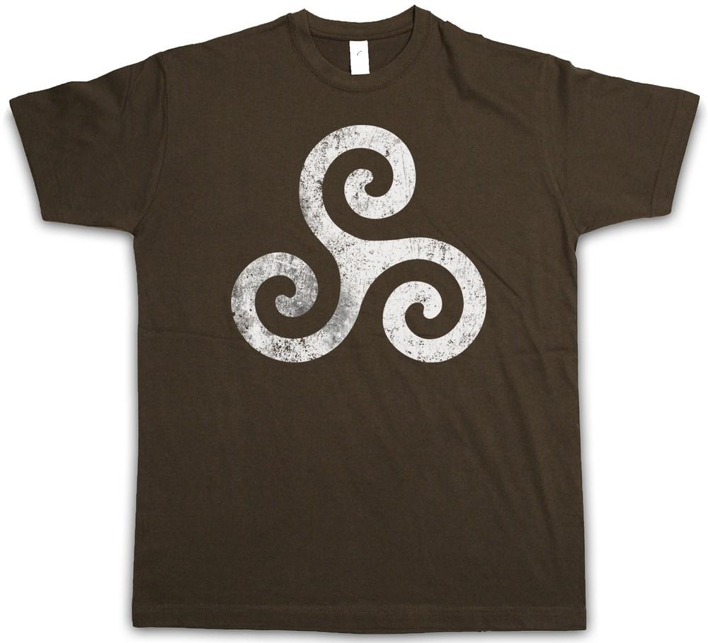 TRISKELION SYMBOL I T-SHIRT Nordic Celtic Germans Knot Larp Vikings Thor Shirt