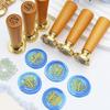 Brass Wax Seal Stamp Ergonomic Wood Handle for Personalizing Stationery and Card Making 1PC