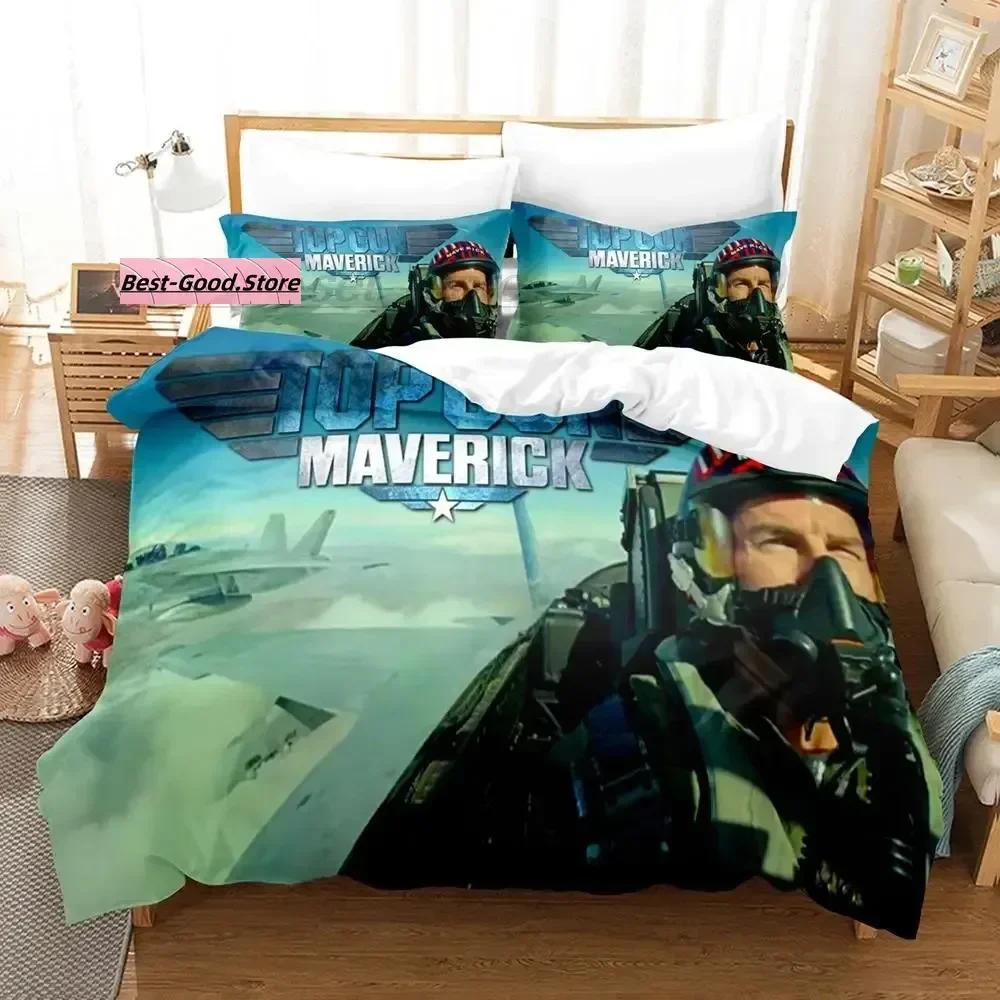 Gun Maverick 3D 2022 bed sheet set Bedding set Printed Duvet Cover Pillowcase Single Double Queen Super King Size Sets
