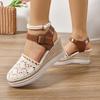 Fashion Women Sandals 2025 Summer New Fashion Canvas Wedge Sandals Casual Espadrilles Fashion Platform Woman Sandals Zapatos De Mujer