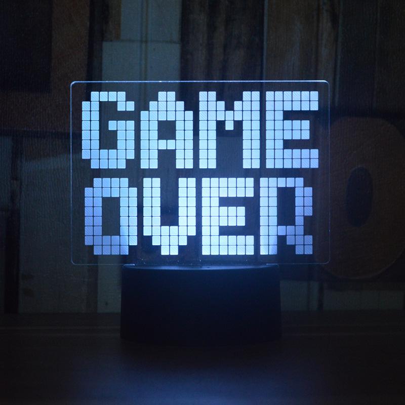 Creative 3D Game Controller Desk Lamp: 7-Color LED Decorative Night Light for Xbox