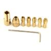 Handle Drill Chuck 7pcs Brass Gold Drilling Heads Connector Attachment