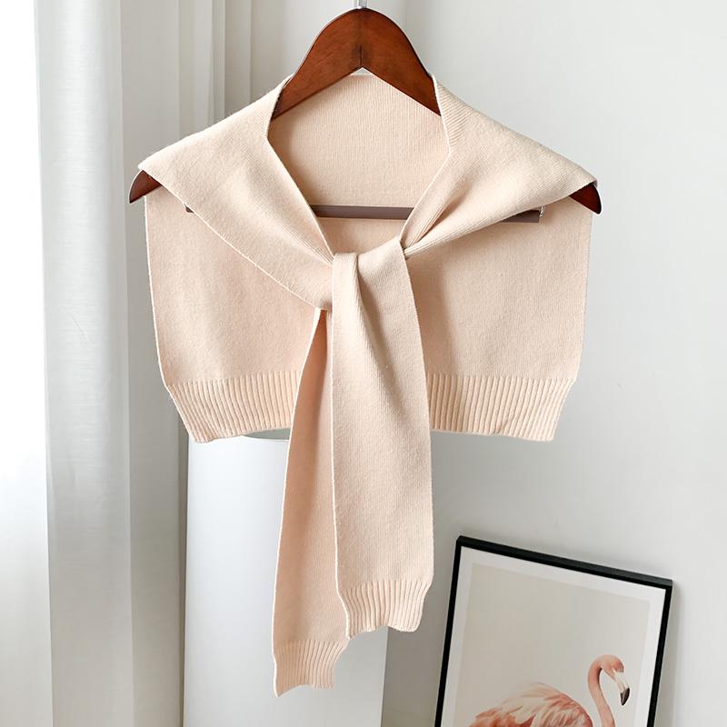 New Stripe Fake Collar Women Detachable Collars Black White Candy Color Faux Col Chemisie Removable Ties Women Navy Collar Shawl