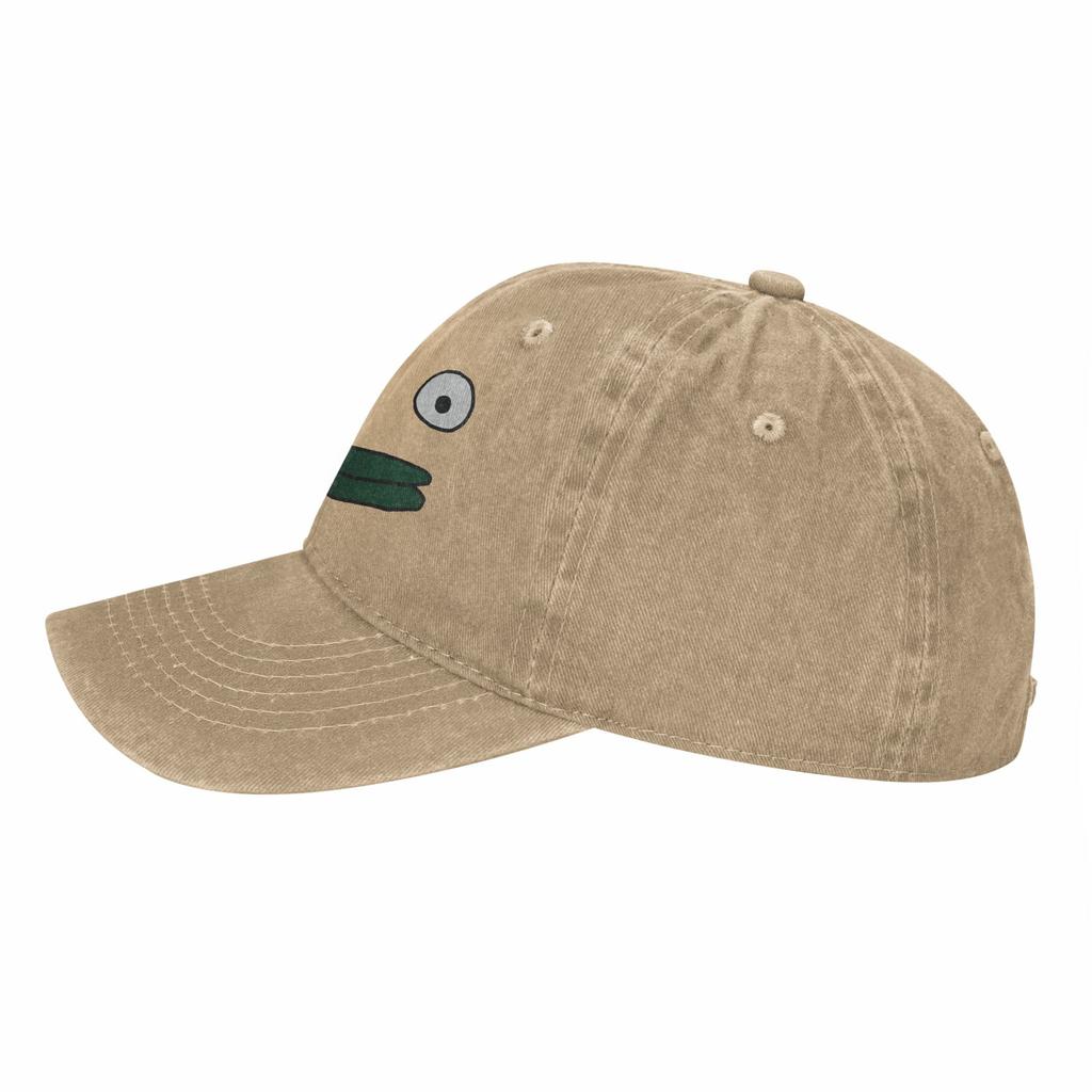 Smiling Friends Mr. Frog Sun Baseball Cap Casual Unisex Men Washed Trucker Hat Sun-Proof Print Running Hippie Snapback Cap