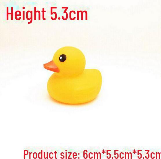 Vinyl Duck Family Bath Toy Set - Squeeze-activated Sounds, Educational Play, Mother and Ducklings, Cute Design, Includes Mesh Bag for Storage.